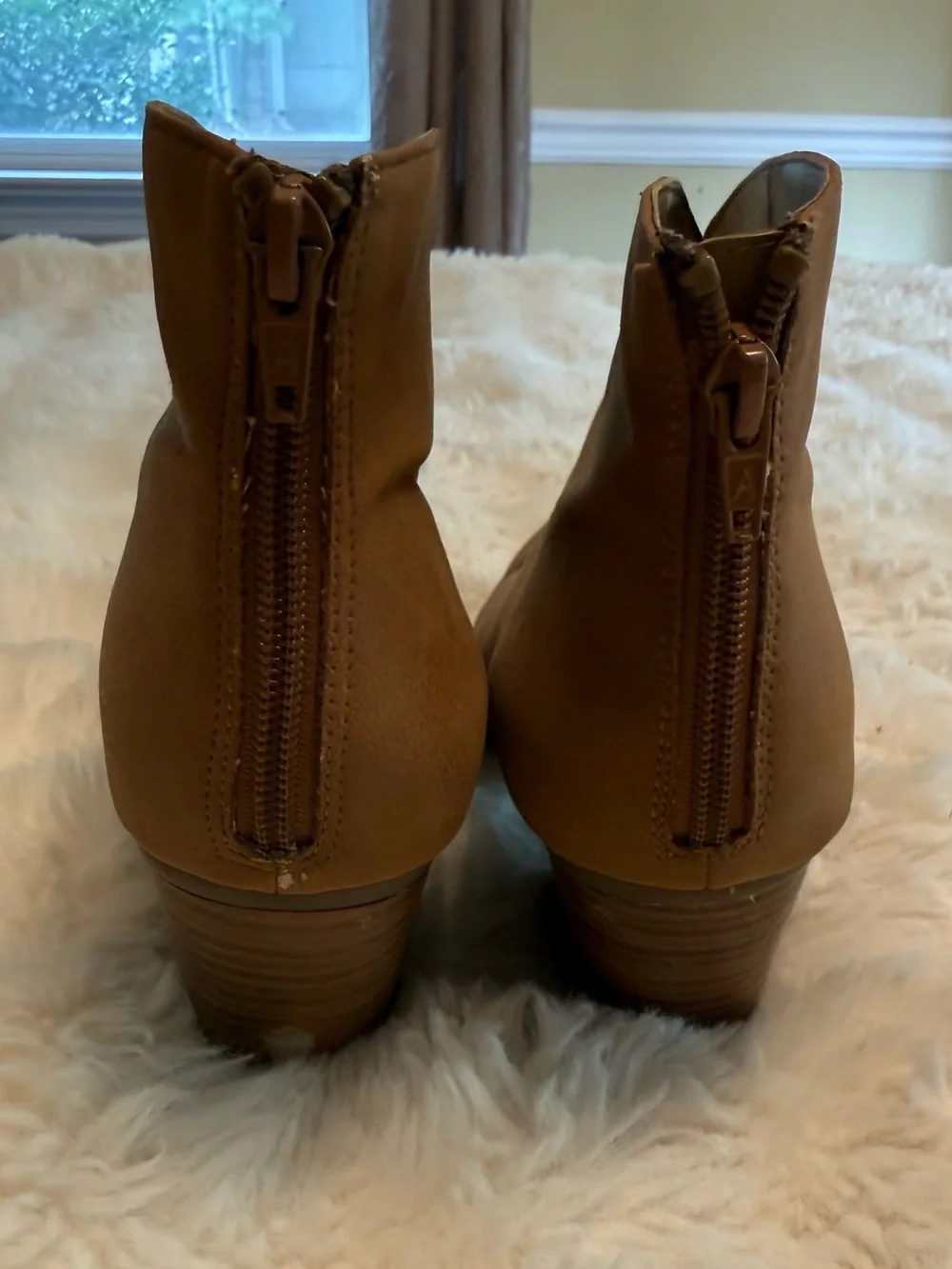 A2 by Aerosoles Tan Ankle Boots Size 10 Block Heel Comfort Booties